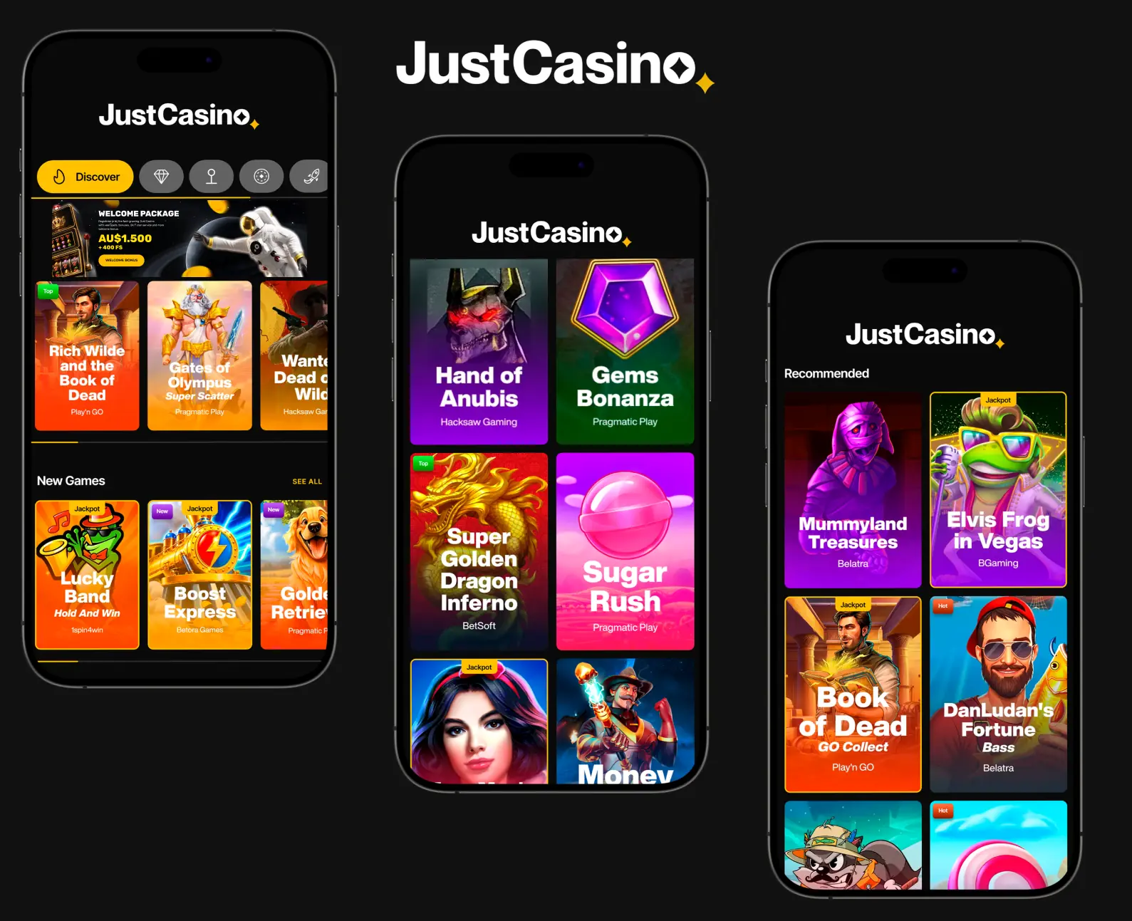 Just Casino on mobile devices